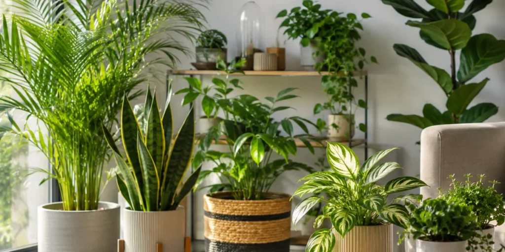 Best indoor plants arranged in a modern home
