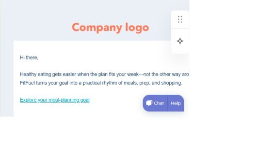 FitFuel lifecycle email body and call to action in HubSpot preview